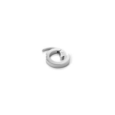 Metal paper clip lock showcasing a sleek design, ideal for securing papers and documents, featuring a circular shape and durable construction.