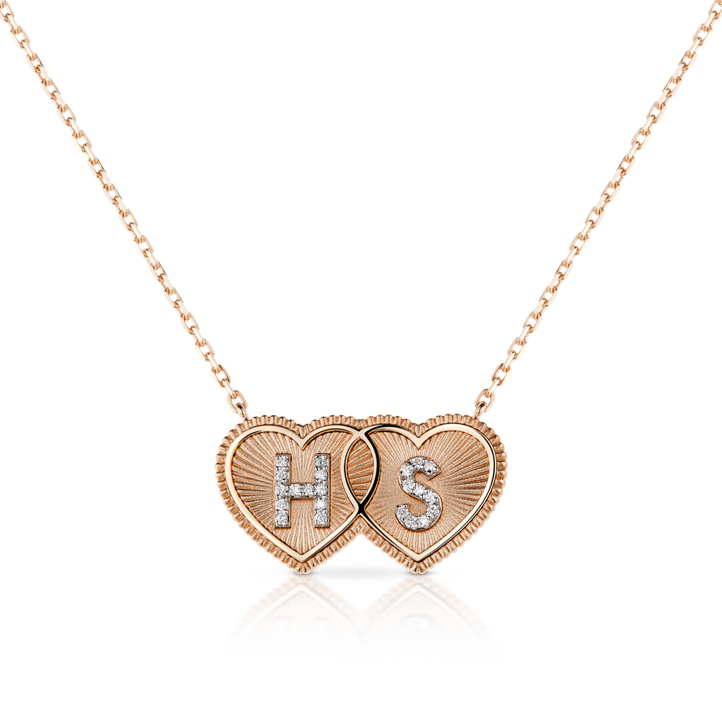Heartbeat Duo – Mini Model 2 Initials | Savolinna Jewelry